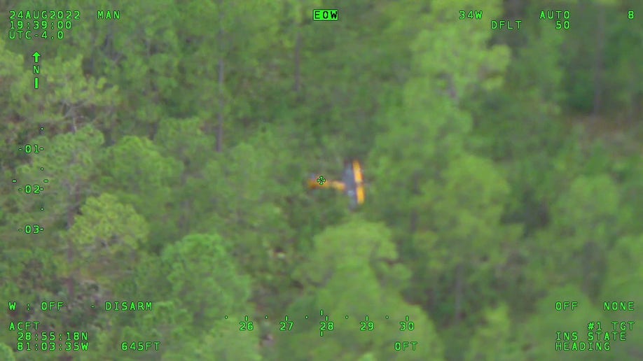 Volusia County Sheriff's Office in Florida helicopter spots plane crash