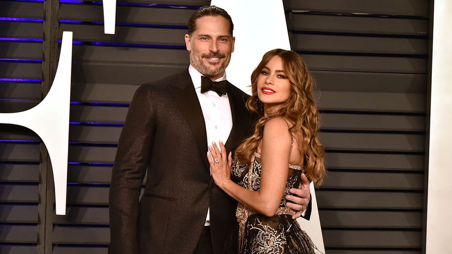 Sofia Vergara and her husband Joe Manganiello at the 2019 Vanity Fair Oscar Party. 