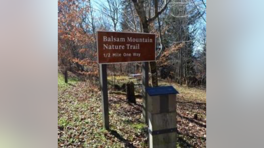 Balsam Mountain sign outside