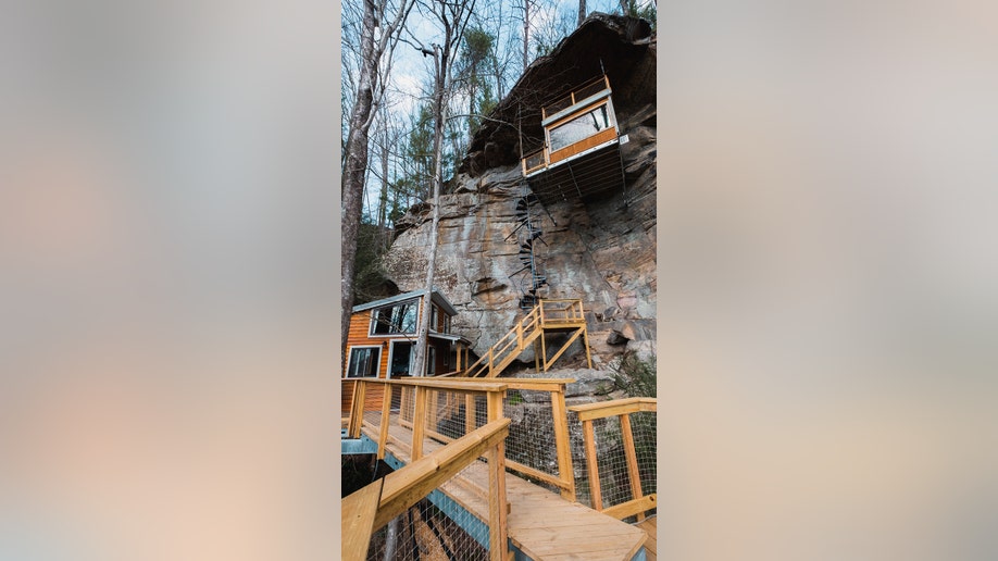 cliff dweller property suspended on cliffs