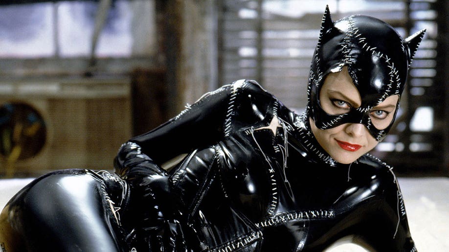 Michelle Pfeiffer as Catwoman on the set of 