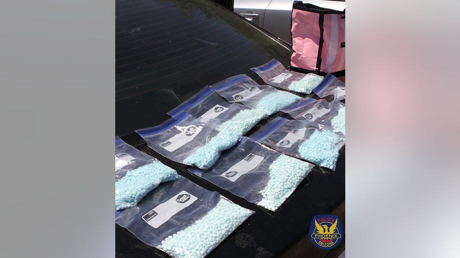 bags filled with fentanyl pills
