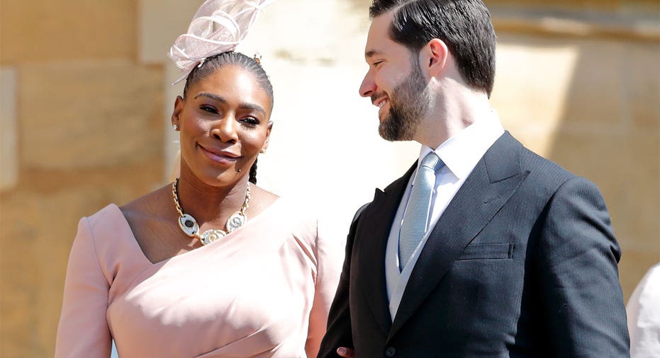 Serena Williams and Alexis Ohanian at Meghan Markle's wedding to Prince Harry