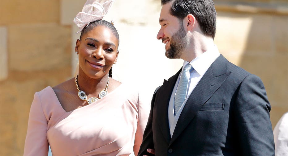 Serena Williams and Alexis Ohanian at Meghan Markle's wedding to Prince Harry