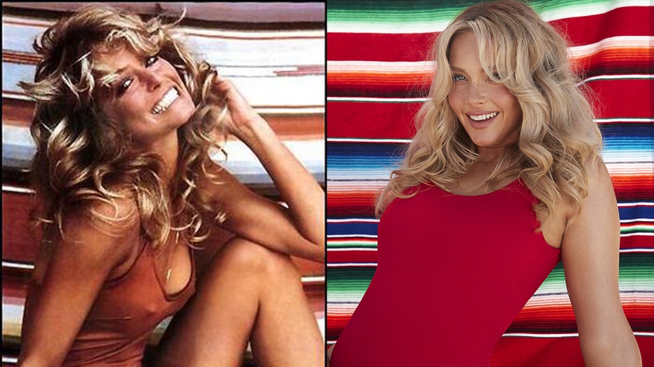 SI Swim model Camille Kostek channels Farrah Fawcett in sizzling