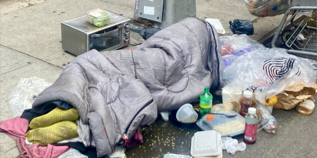 New York City homeless man sleeps on sidewalk with toaster oven, crisis worst 'since Great Depression' - Vimarsana News