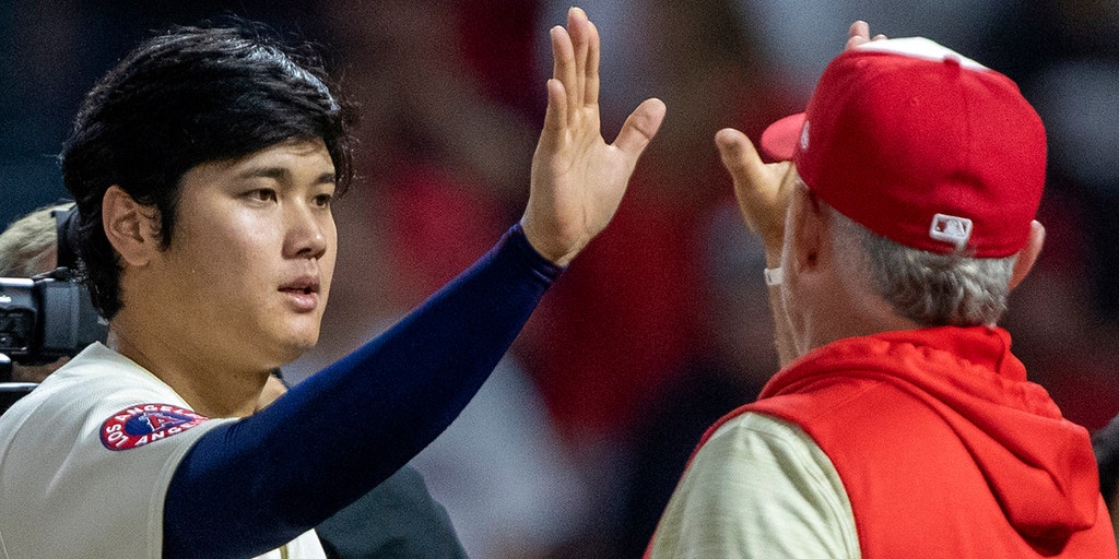 MLB on X: They don't call Francisco Mr. Smile for nothing, right Shohei?  Watch @Angels vs. @Mets only on @Peacock at 12:05 p.m. ET.   / X