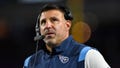 Tennessee Titans head coach Mike Vrabel reacts during the first half of an NFL football game against the Buffalo Bills, Monday, Sept. 19, 2022, in Orchard Park, N.Y.