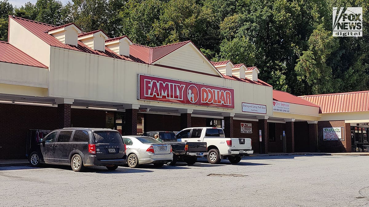 Exterior of Family Dollar store in Clayton, Georgia