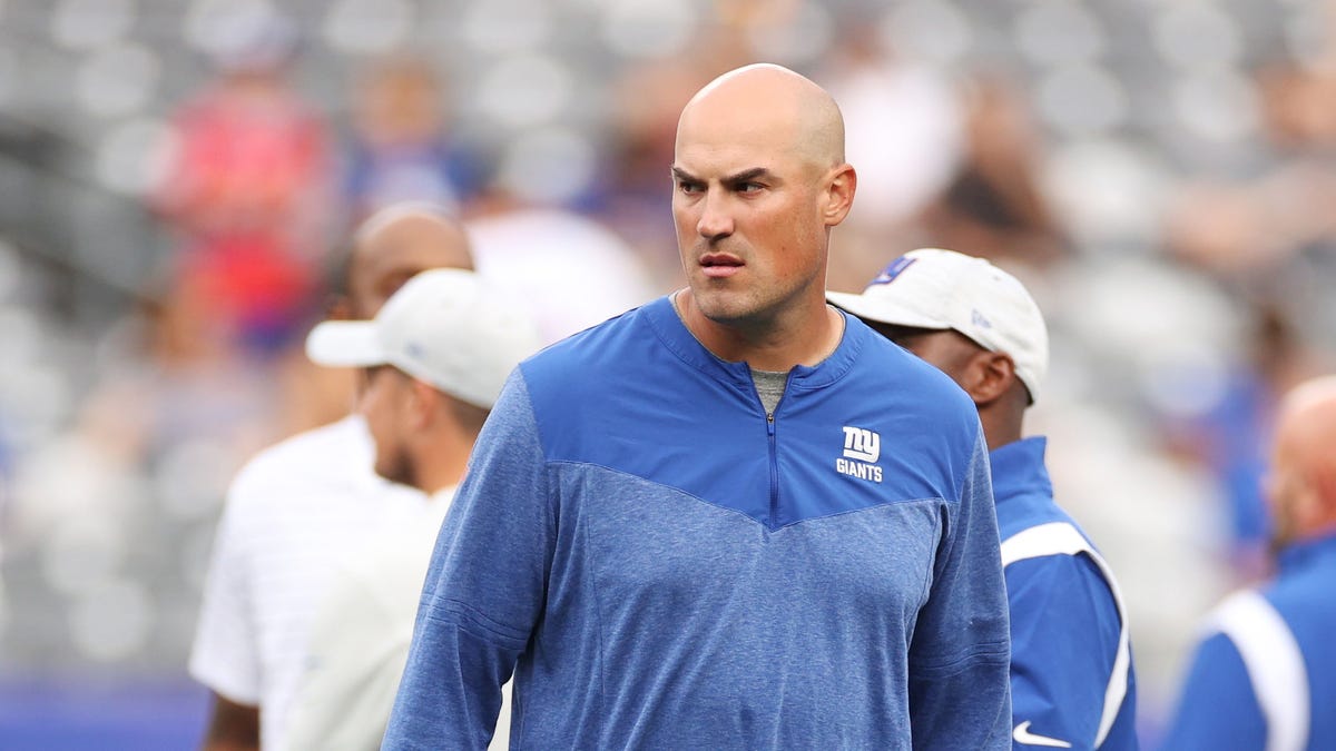 Mike Kafka looks on field
