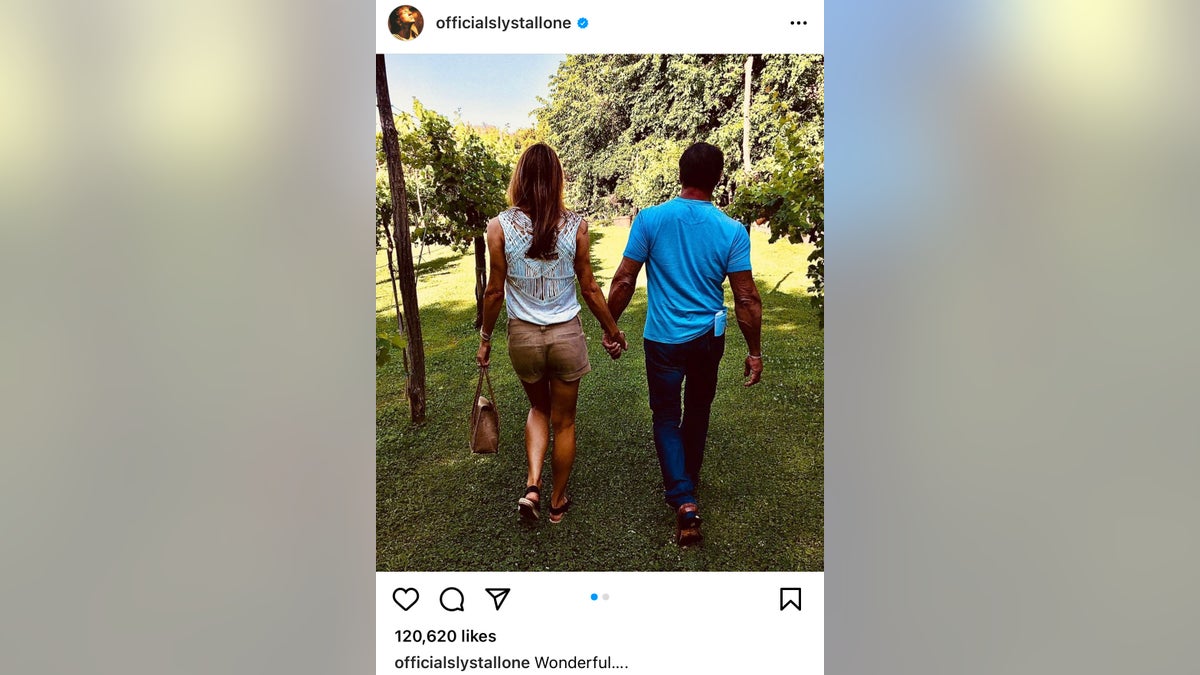 Sylvester Stallone Instagram with wife