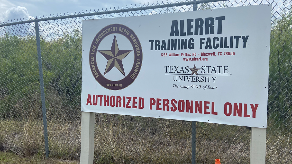 Sign for active shooter simulation training center
