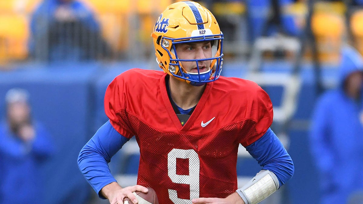 Kedon Slovis of Pittsburgh during a scrimmage game