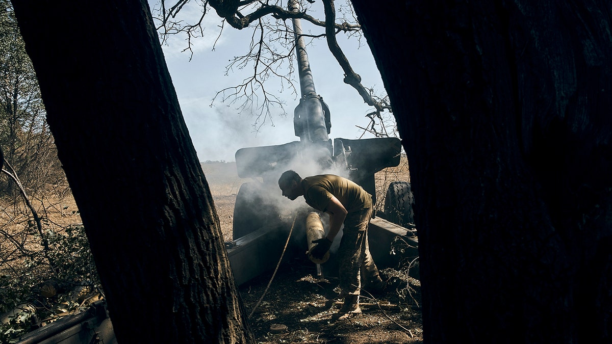 Ukrainian soldier in Donetsk