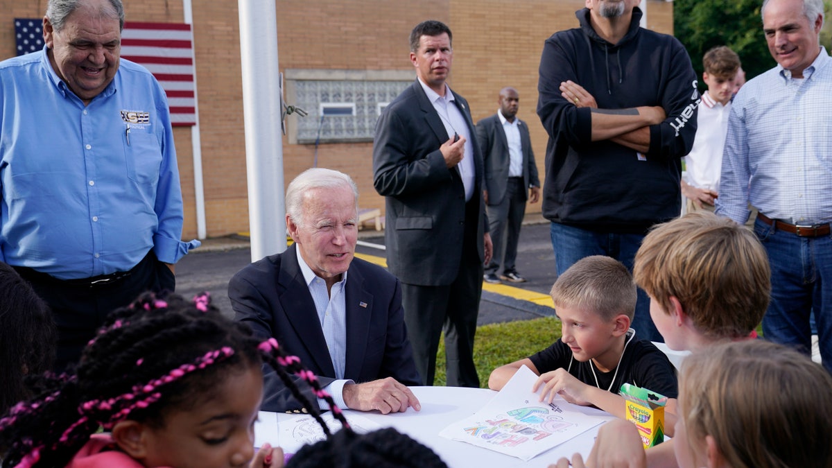 President Biden and children