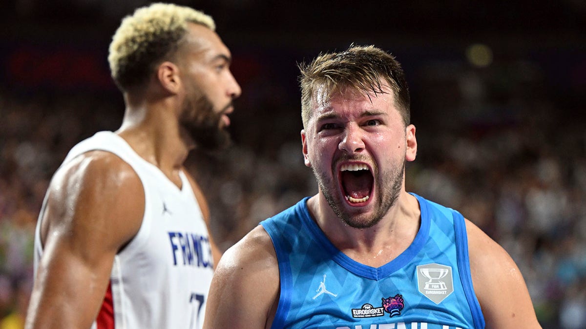 Slovenia's Luka Doncic against France at EuroBasket 2022