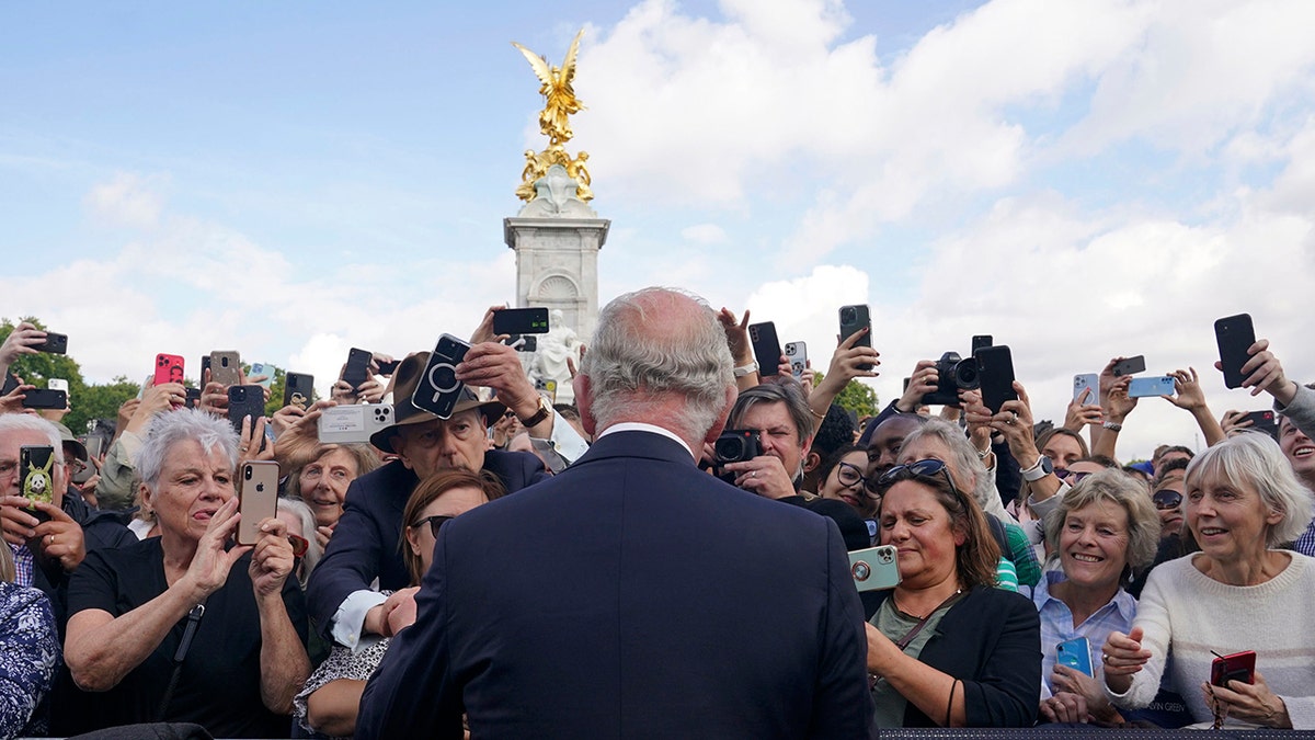 King Charles III addresses crowd at Buckingham Palace