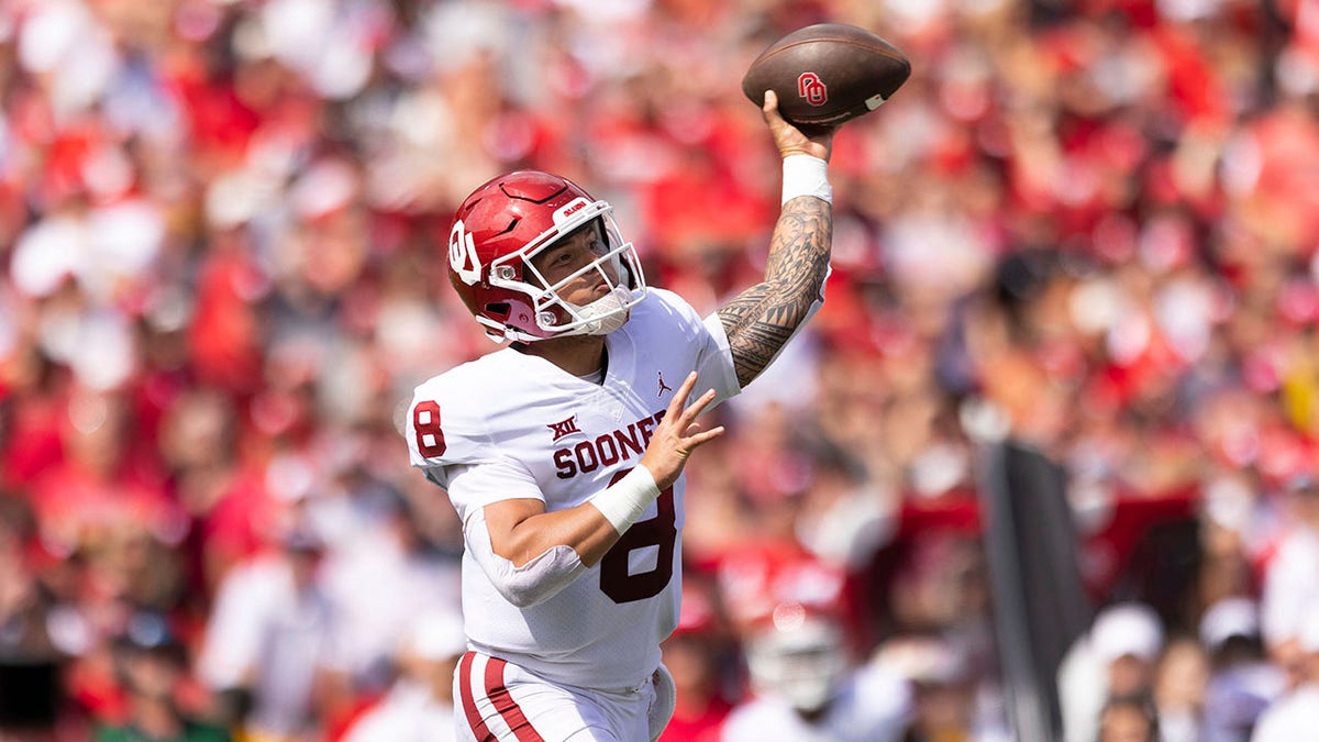 Oklahoma quarterback Dillon Gabriel against Nebraska