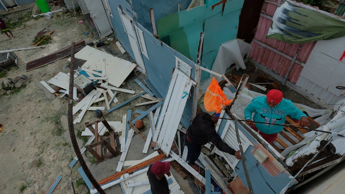 Hurricane damage in Dominican Republic