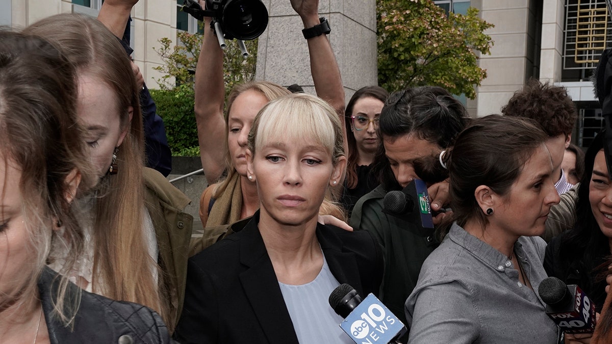Sherri Papini outside courtroom on day on sentencing