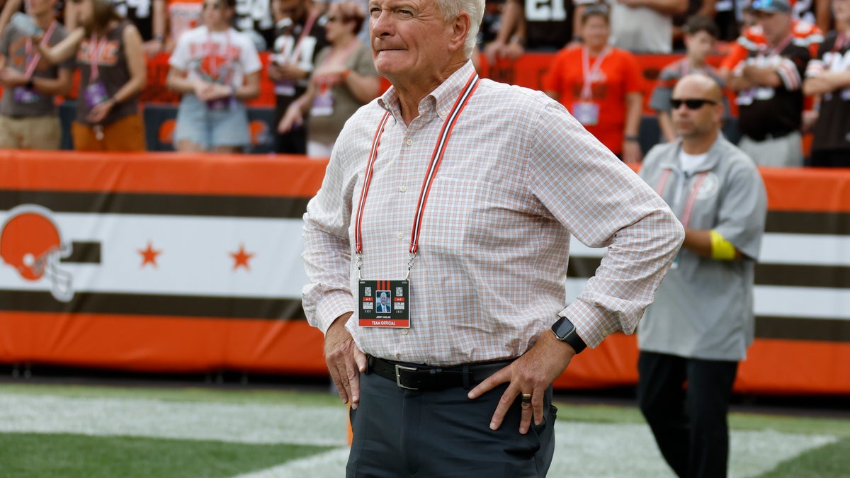 Jimmy Haslam with his hands on his hips