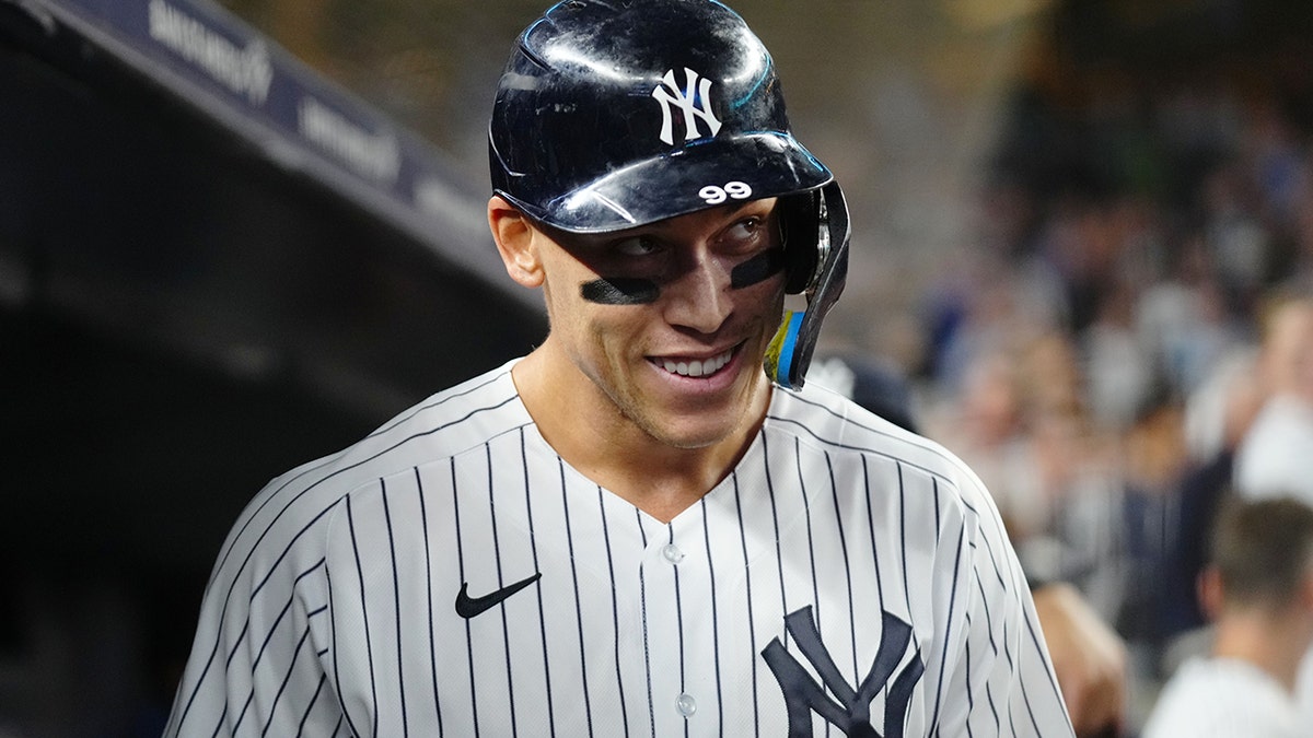 Aaron Judge in the dugout