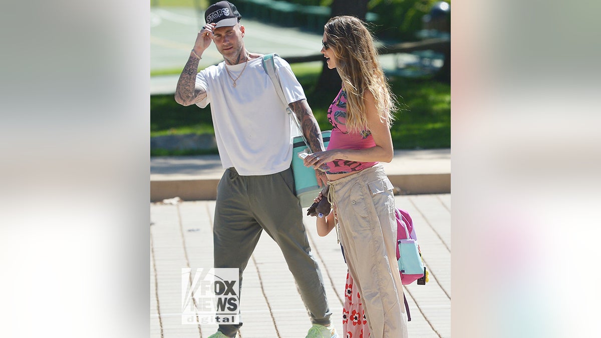 Adam Levine and his pregnant wife, Behati Prinsloo