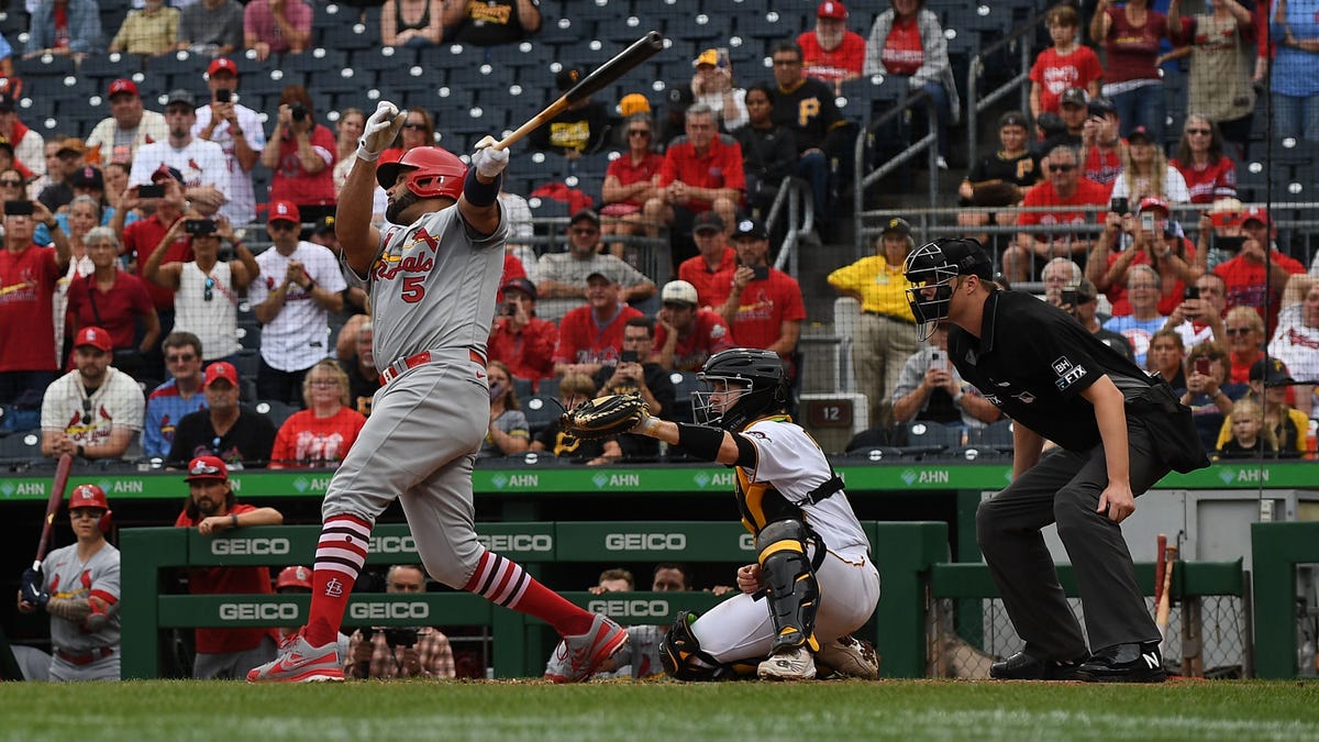 Albert Pujols swings