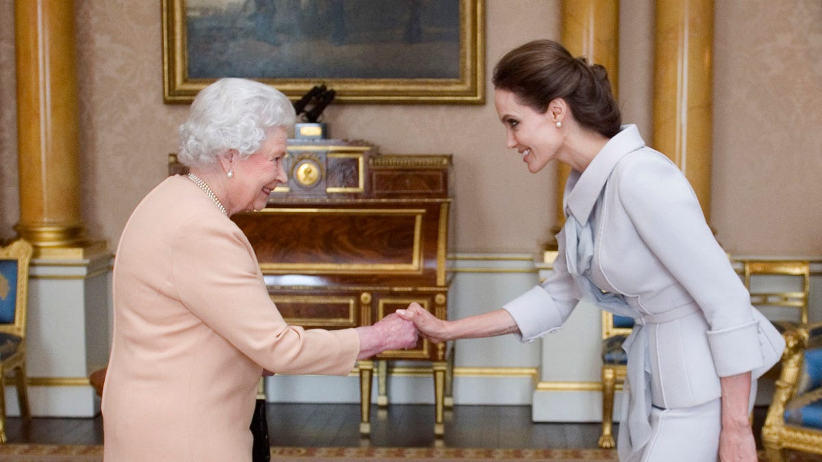 Angelina Jolie and The Queen