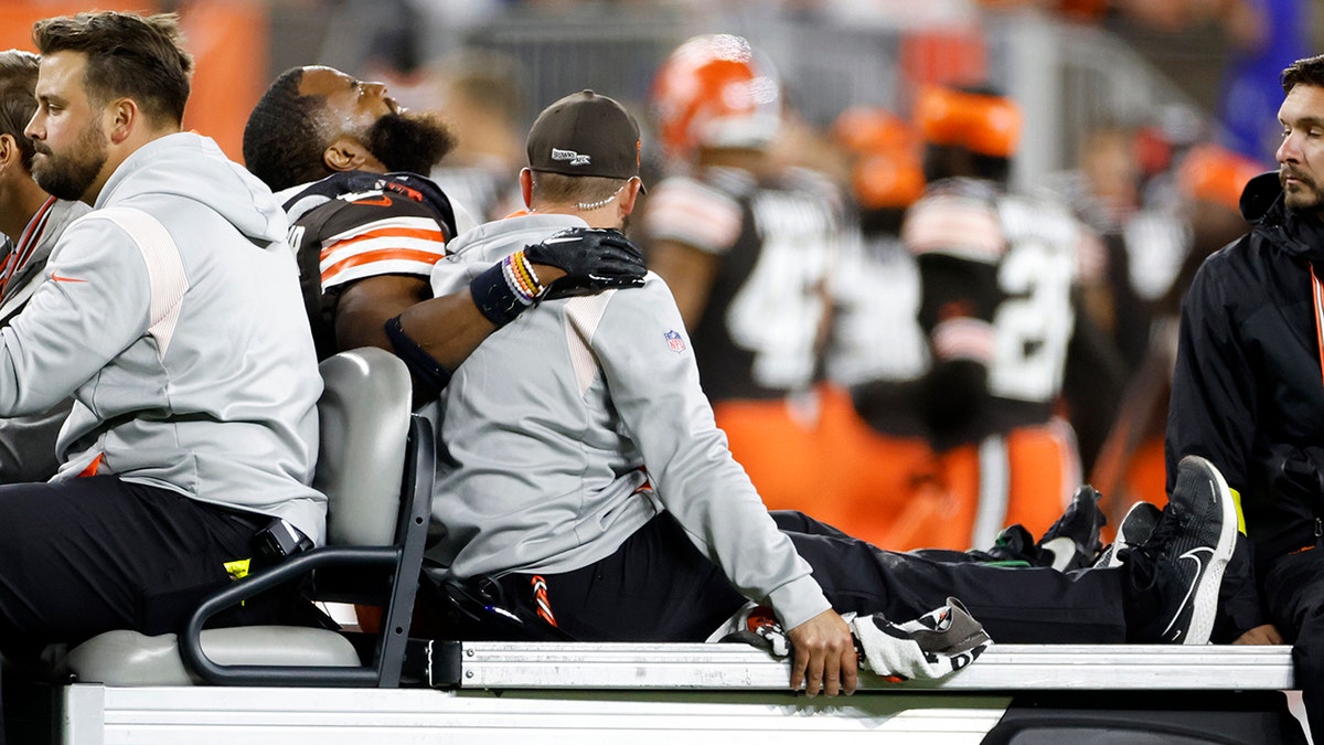 Anthony Walker rides the cart