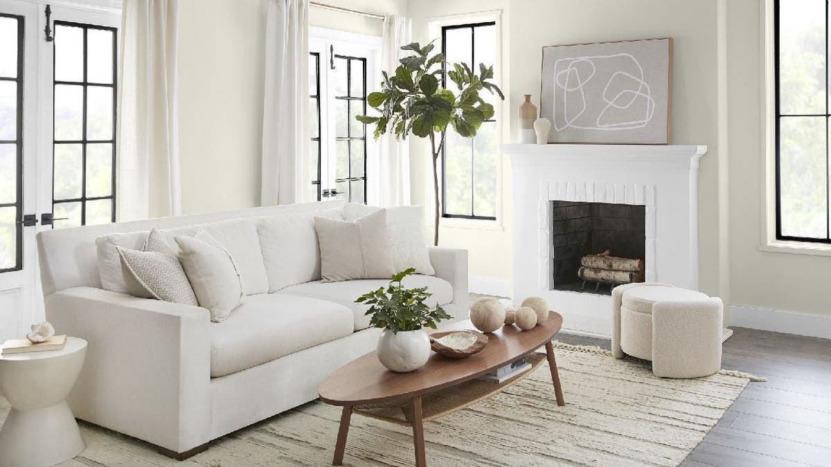 Behr Paint Company 2023 Color of the Year Blank Canvas used in living room