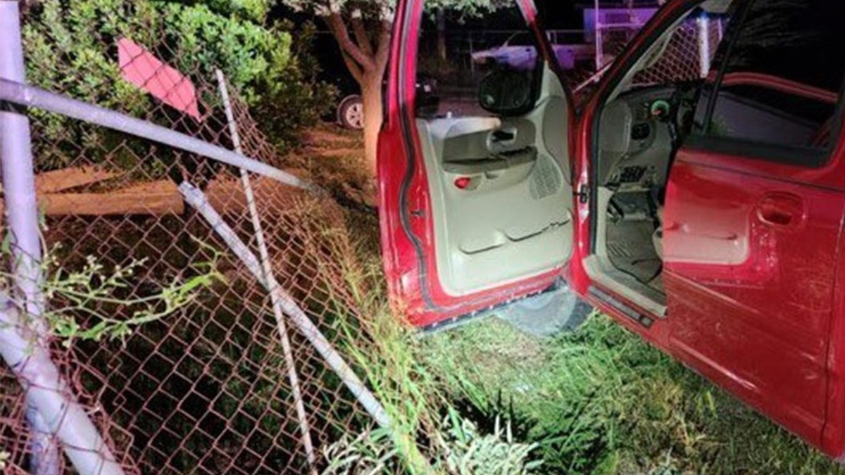 Truck crashes through Texas fence