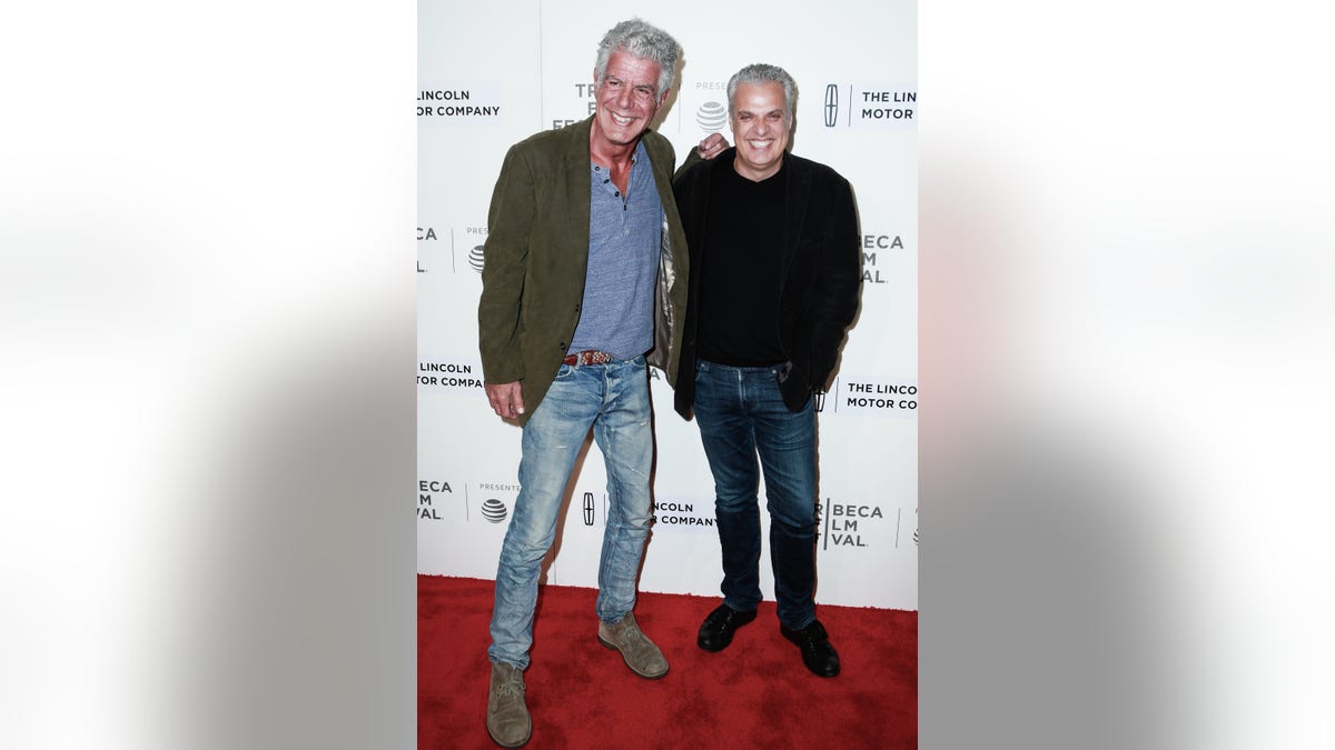 Anthony Bourdain and Eric Ripert red carpet