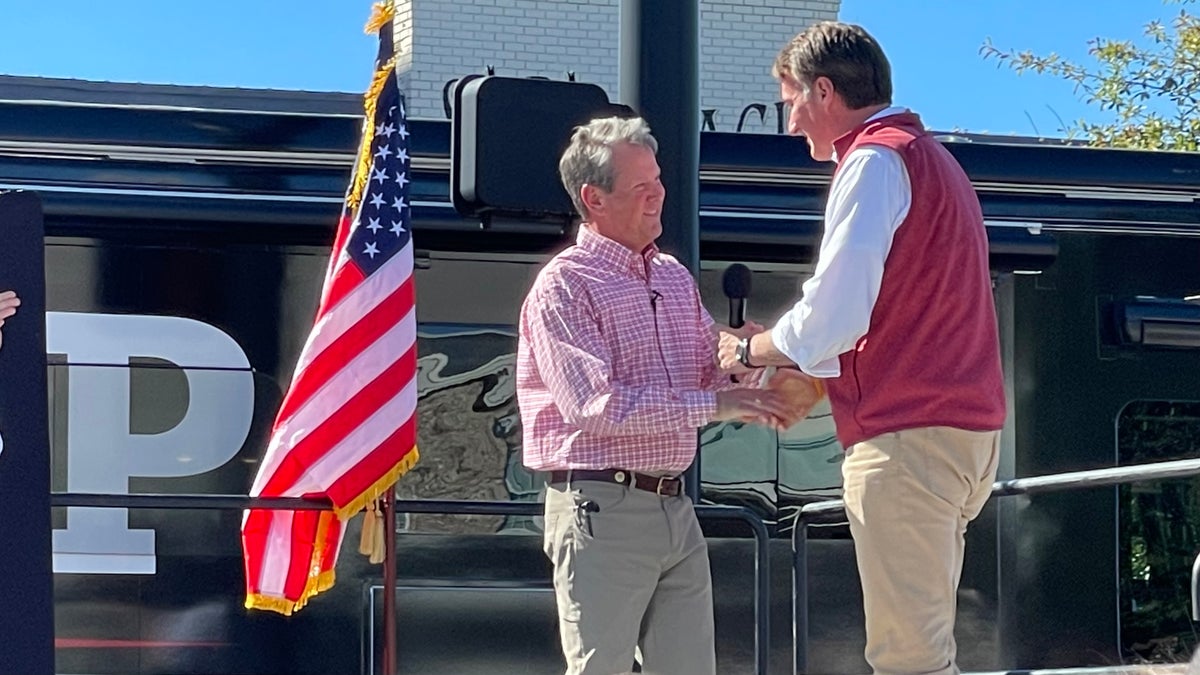 Glenn Youngkin and Brian Kemp in Georgia