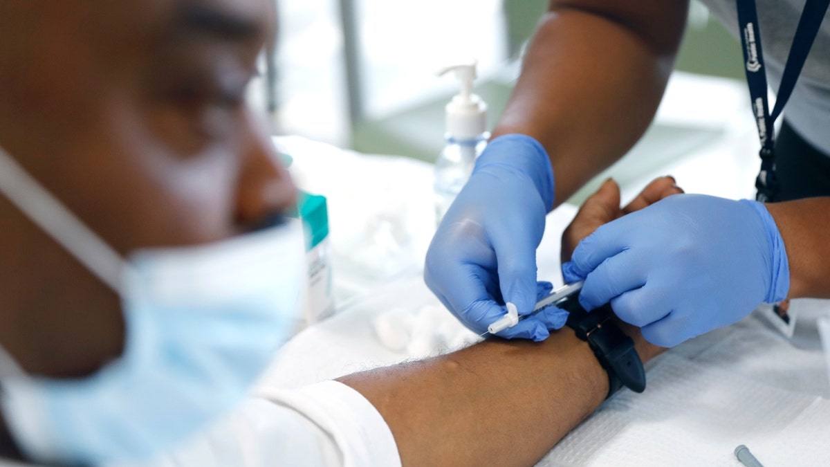 A man receives the monkeypox vaccine