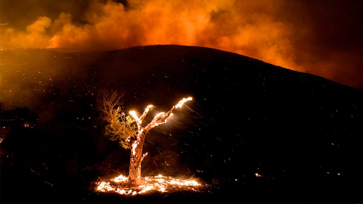 Fire in Hemet, California