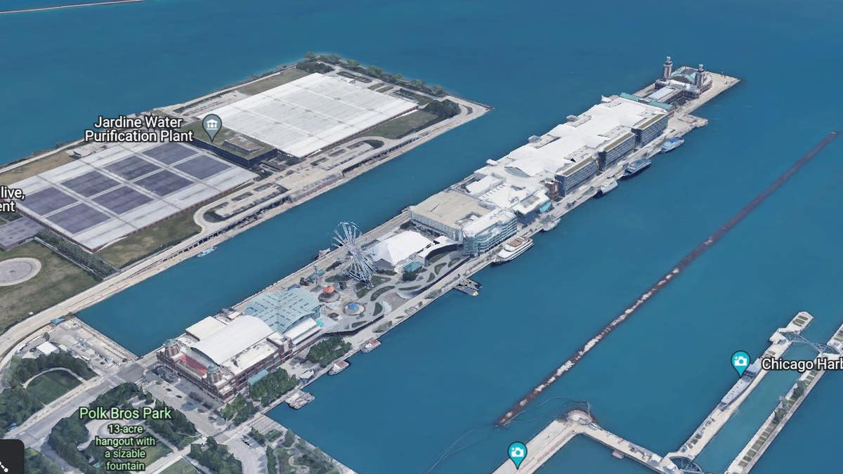 Chicago's Navy Pier in Lake Michigan