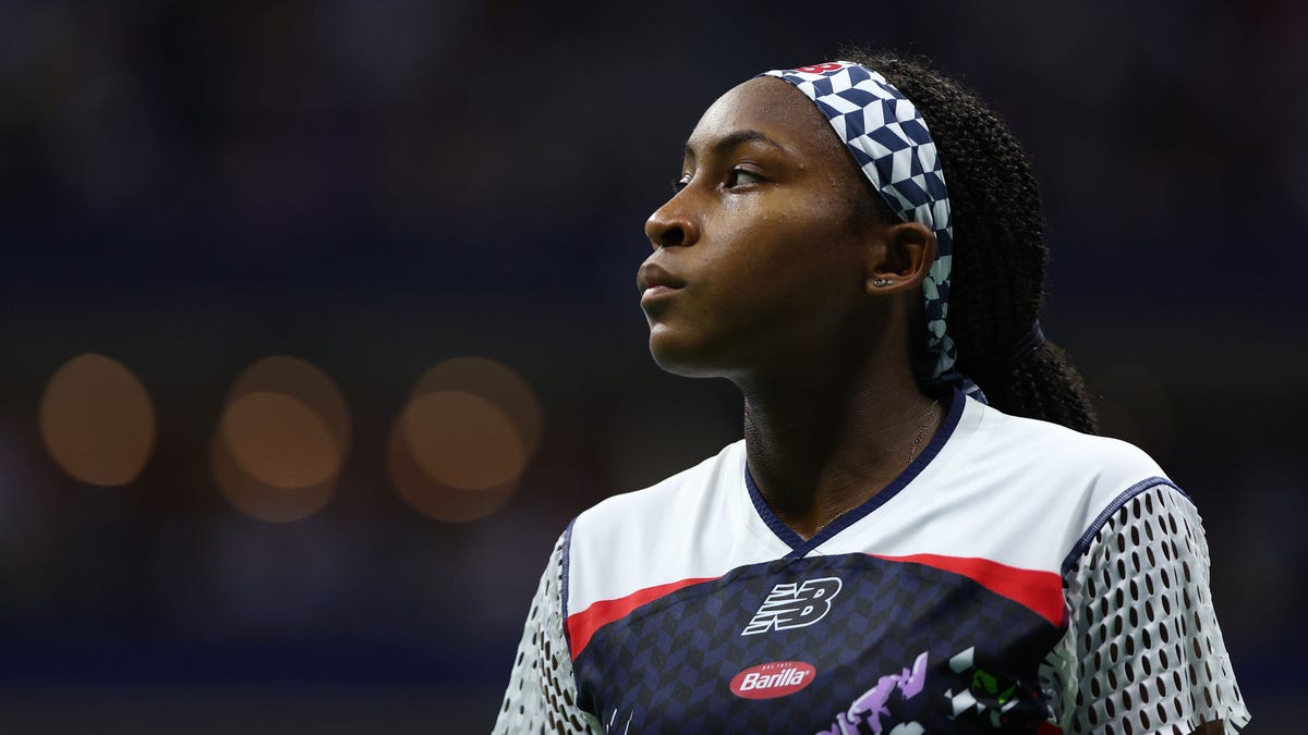 Coco Gauff stares at US Open