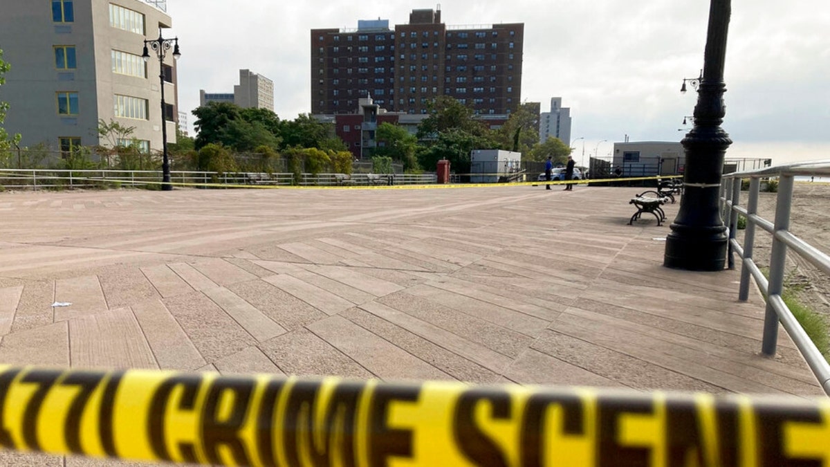 Crime scene tape at Coney Island