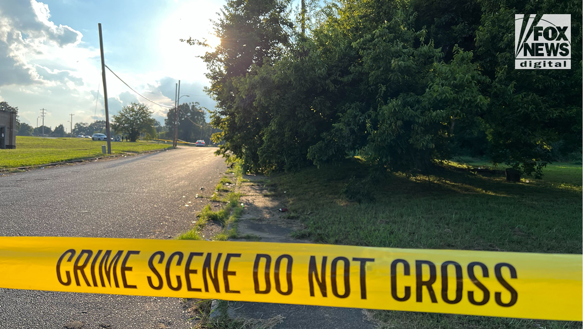 Crime scene tape in the search for Eliza Fletcher