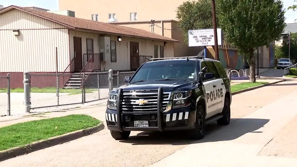 Police unit outside Dallas school