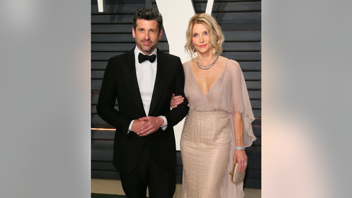 Patrick Dempsey and wife Jillian at Vanity Fair Oscars Party