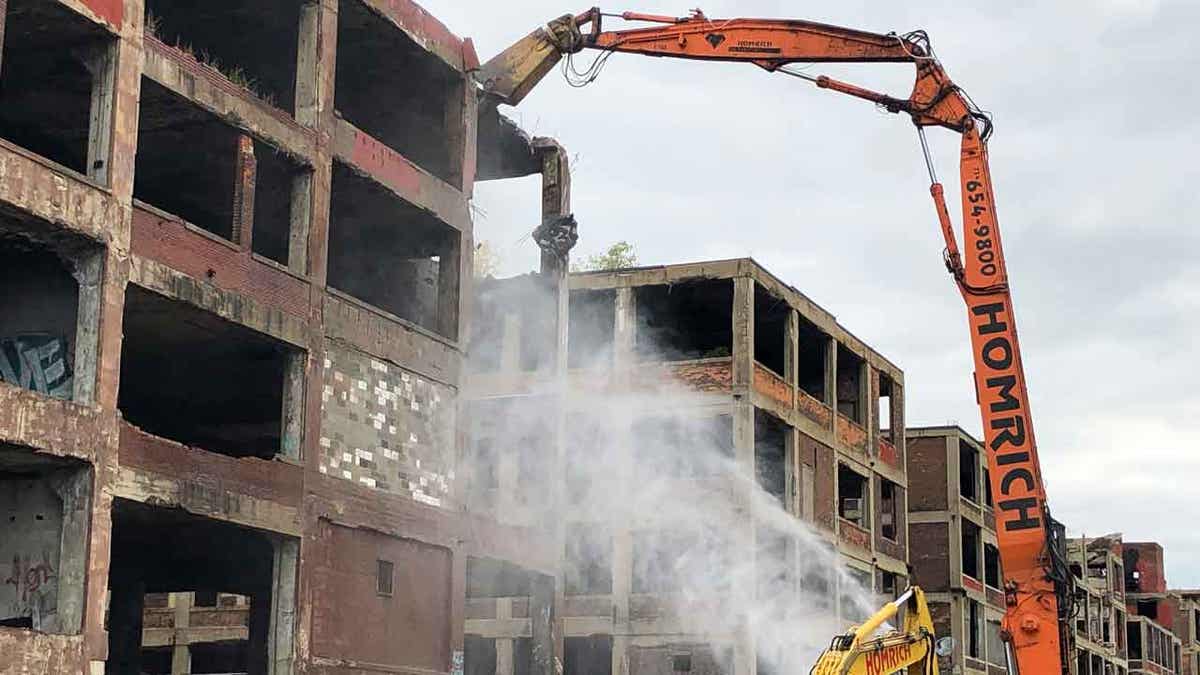 Demolition of Detroit building