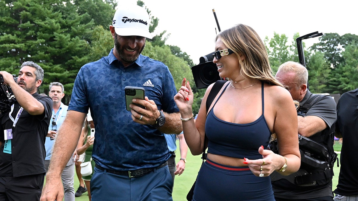 Dustin Johnson responds to awkward question about wife Paulina
