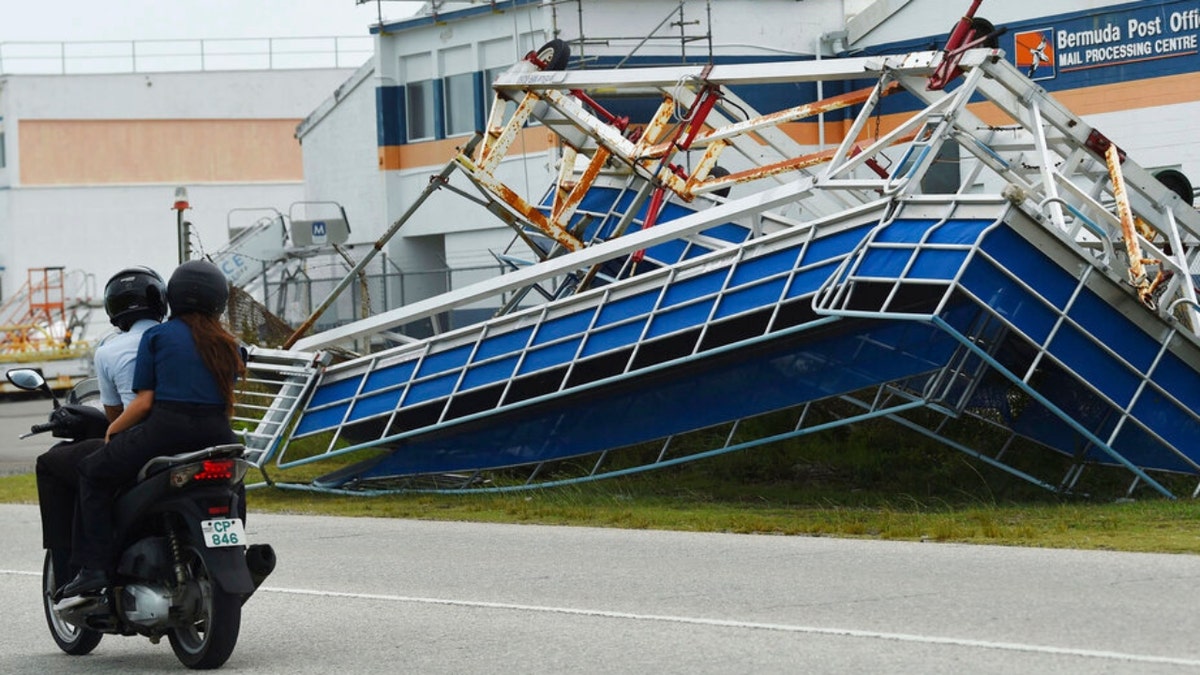 Bermuda structure impacted by Hurricane Fiona