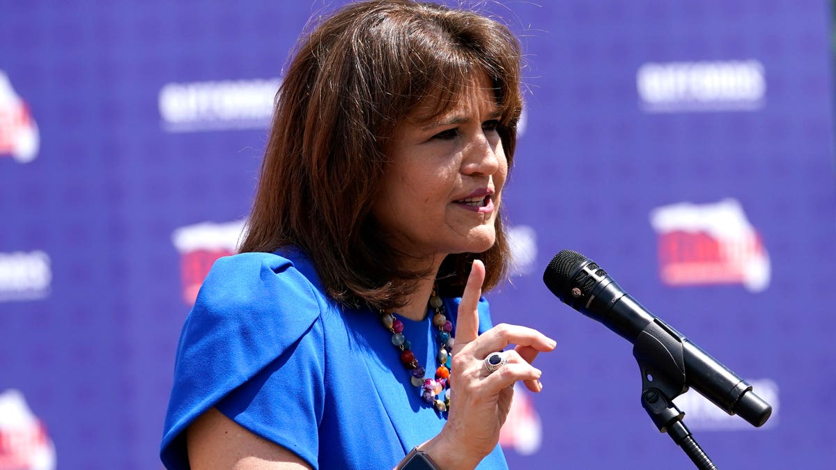 Annette Taddeo giving a speech