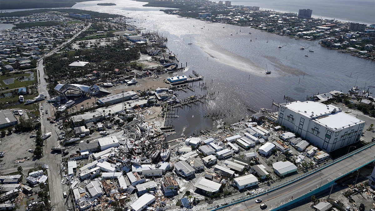 Fort Myers, Florida damaged by Hurricane Ian