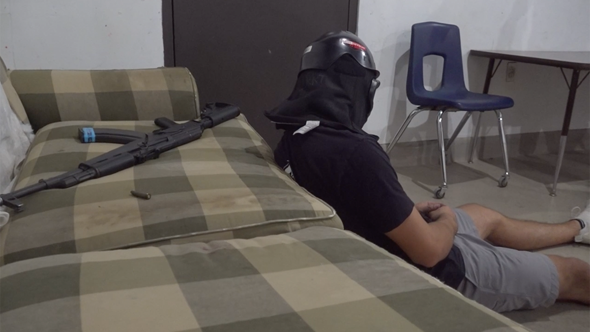 Active shooter simulation involves taking down gunman