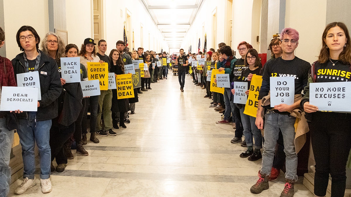 Sunrise Movement protest at Capitol