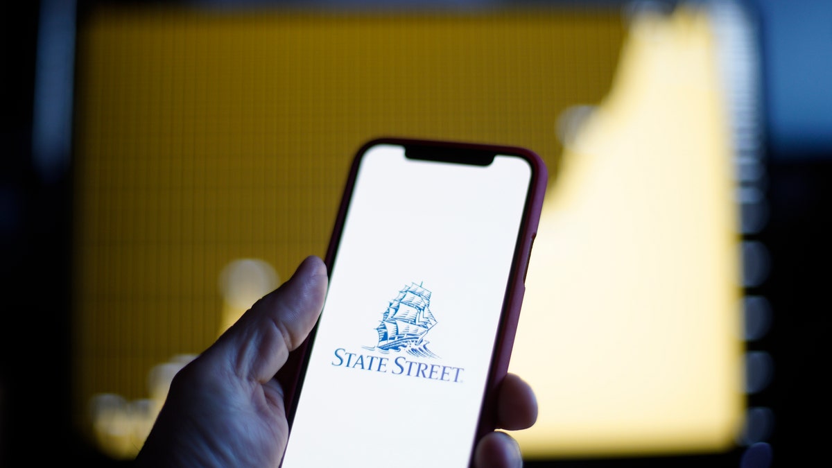 State Street logo on a mobile phone.